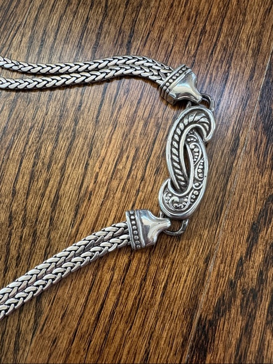 Vintage BRIGHTON BALI SILVER CHAIN BELT!